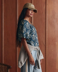 The Blythe Top in Indigo Bandana - Bliss Boutiques