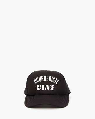 Bourgeoisie Sauvage Trucker Hat in Black w/ Cream