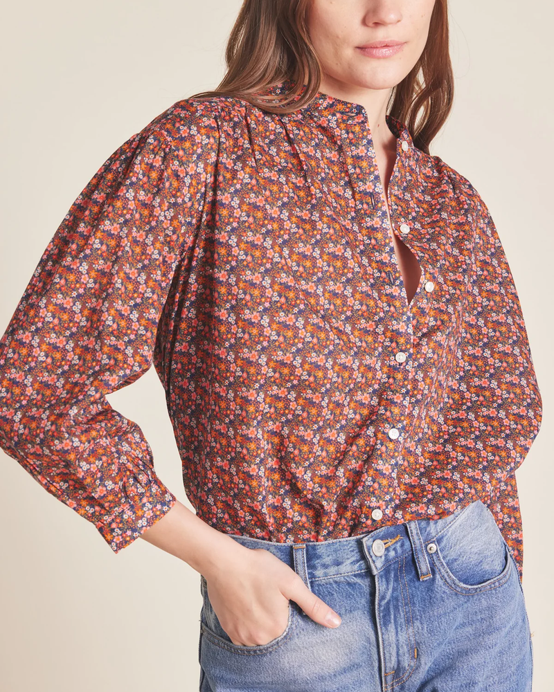Lily Blouse in Cardinal Ditsy