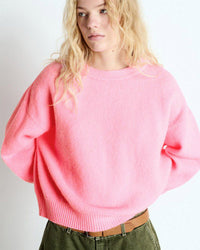 Vito Crewneck Sweater w/ Cuff Slv in Rose Chine - Bliss Boutiques