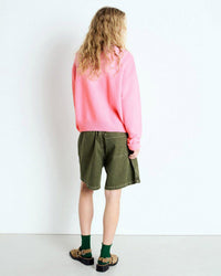 Vito Crewneck Sweater w/ Cuff Slv in Rose Chine - Bliss Boutiques
