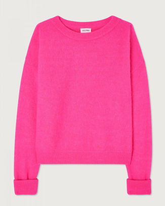 Vito Crop Sweater in Rose Fluo