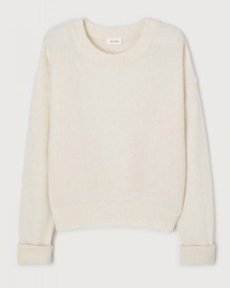 Vito Crop Sweater in Blanc