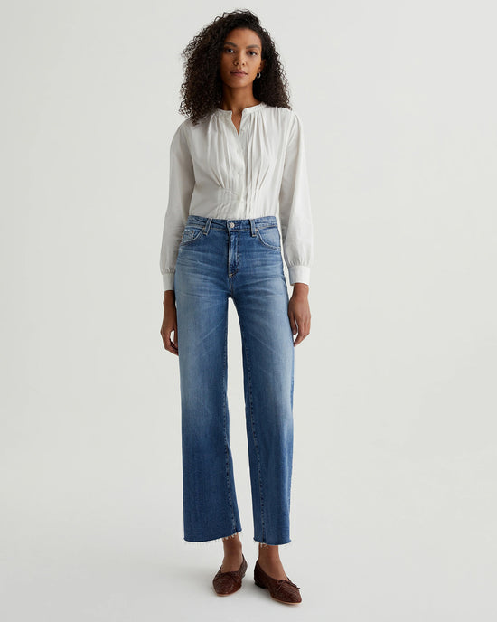 AG Jeans Saige Wide Leg Crop in 16Ys Postcard 