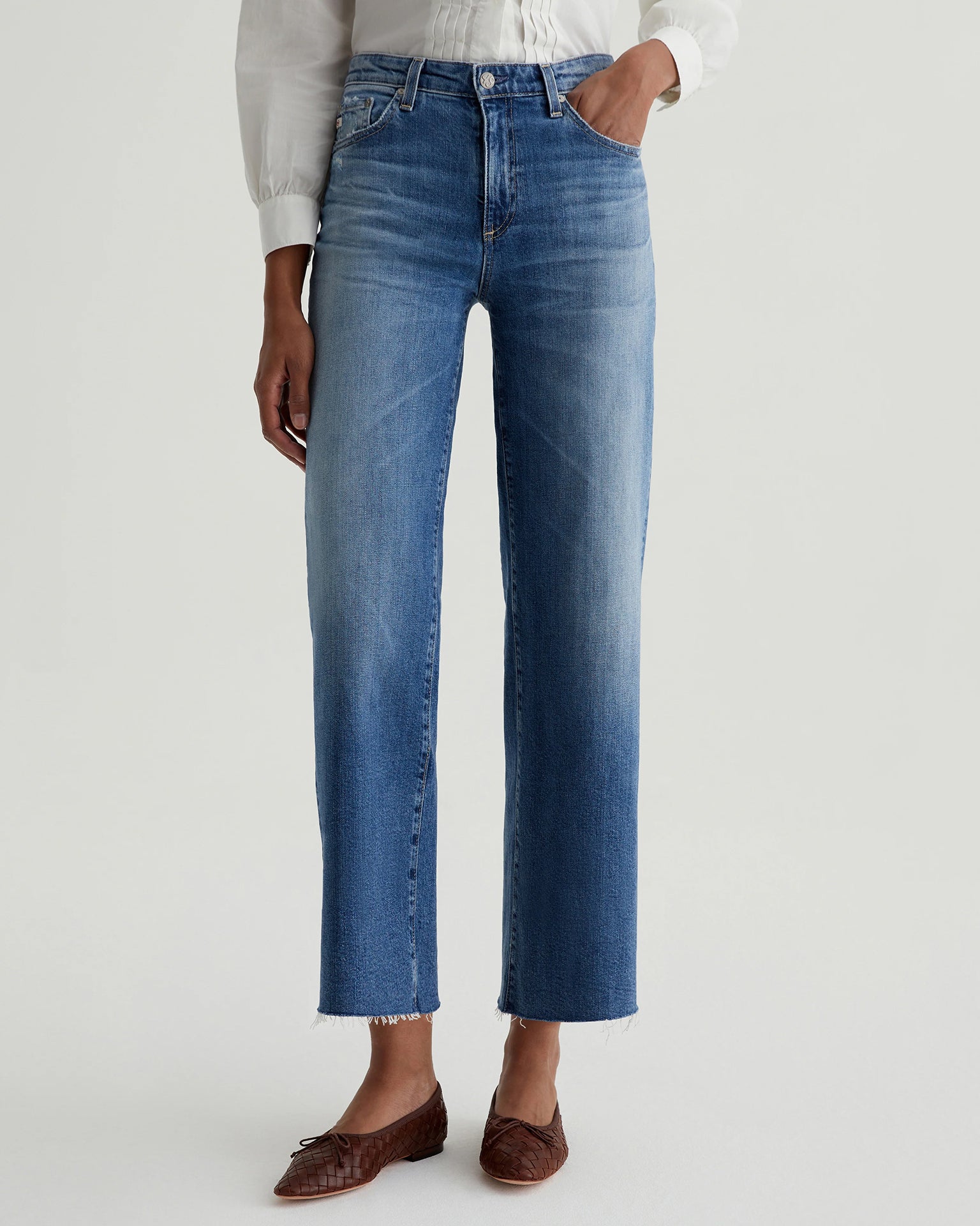 Saige Wide Leg Crop in 16Ys Postcard