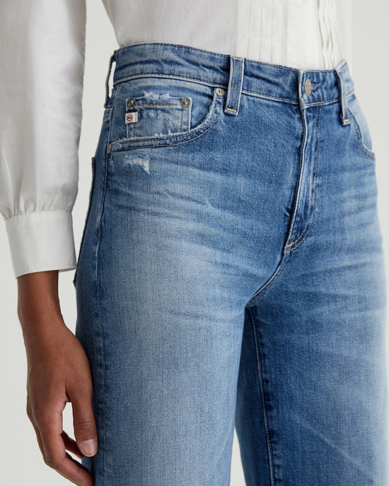 AG Jeans Saige Wide Leg Crop in 16Ys Postcard 