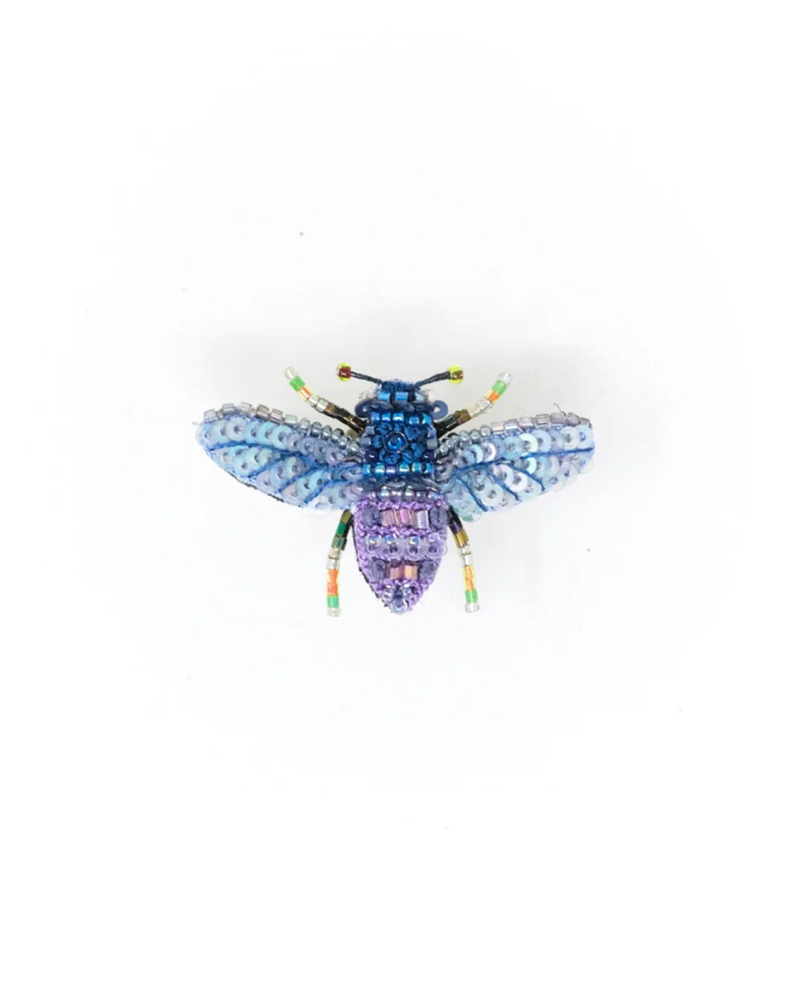 Violet Carpenter Bee Brooch Pin