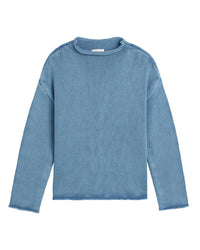 Demylee Clothing Lamis Washed Cotton Sweater in Denim