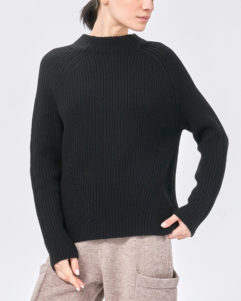 Daphne Wool Sweater in Black
