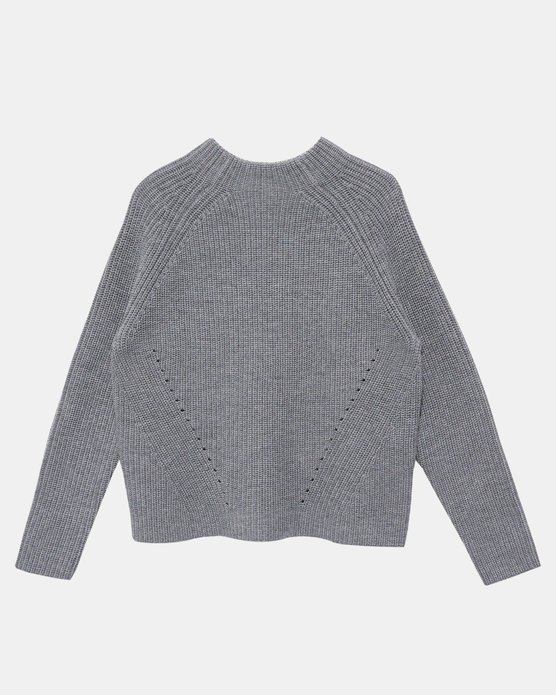 Daphne Wool Sweater in Heather Grey