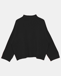 Demylee's Anju Sweater in Black on a white background.