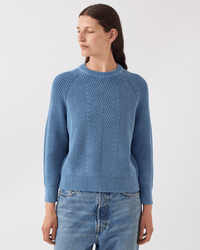 Demylee Clothing Chelsea Washed Cotton Sweater in Denim