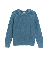Demylee Clothing Chelsea Washed Cotton Sweater in Denim