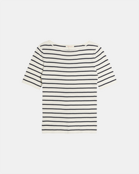 Rena Stripe Top in Off White/Navy by Demylee