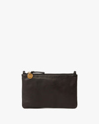Wallet Clutch w/ Tabs - Italian Nappa in Black - Bliss Boutiques