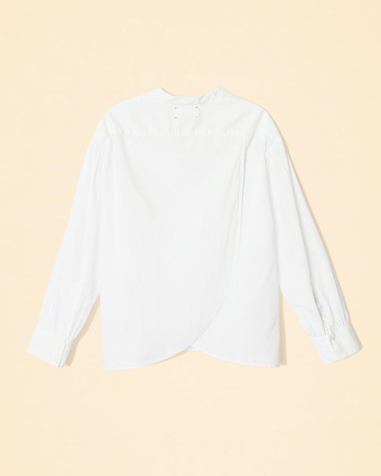 Emile Top in White by XiRENA laid out flat on a light background.