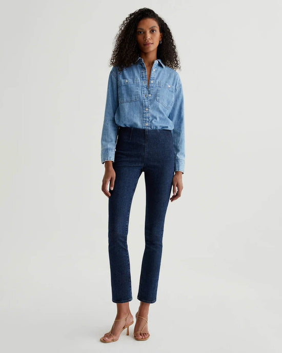 AG Jeans Mari Crop Pull On in Hyacinth 