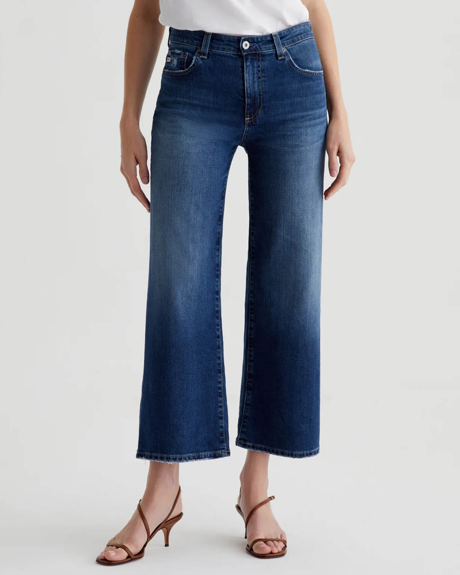Saige Wide Leg Crop in 7Ys La Jolla