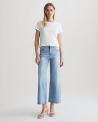 AG Jeans Saige Wide Leg Crop in Kings River 2 - Bliss Boutiques
