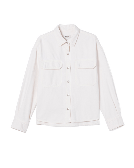 AGOLDE Clothing Gwen Slice Shirt in Fortune Cookie
