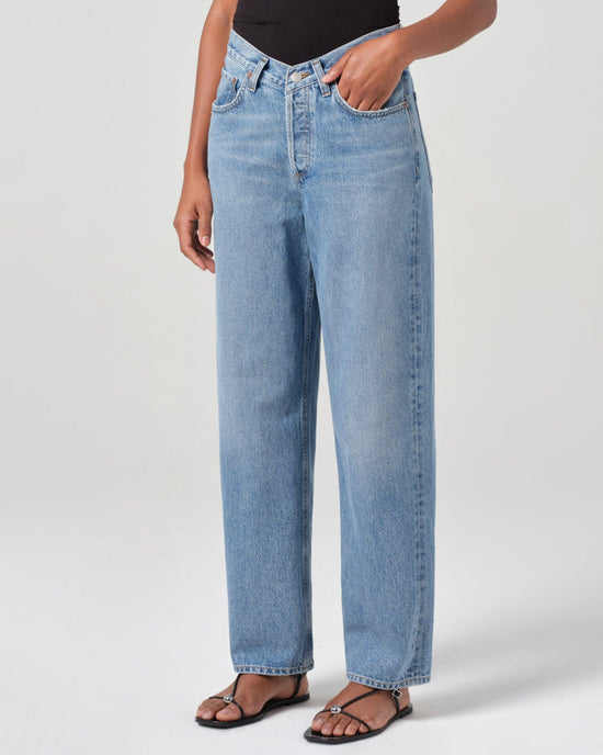AGOLDE V-Waist Baggy in Fairway 
