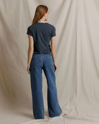 Alanis - Recycled Cotton V Neck in Turbulence