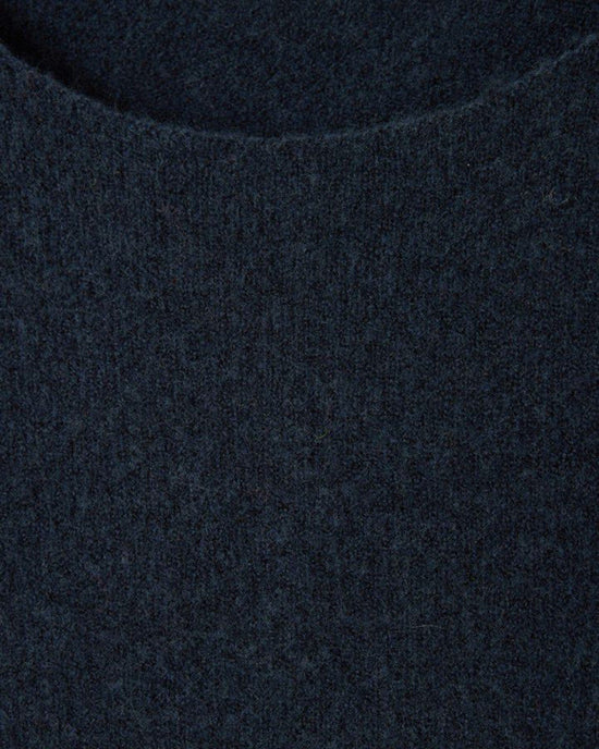 American Vintage Damsville Wide Scoop Sweater in Navy Blue Chine Noir 