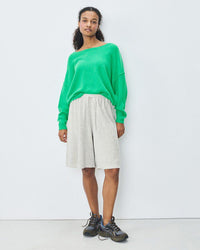 American Vintage Clothing Damsville Wide Scoop Sweater in Printemps Chine