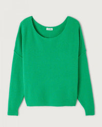 American Vintage Clothing Damsville Wide Scoop Sweater in Printemps Chine