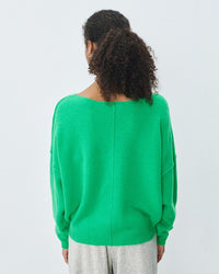 American Vintage Clothing Damsville Wide Scoop Sweater in Printemps Chine