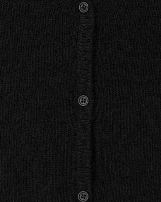 American Vintage Dumy Crop Cardigan in Noir 