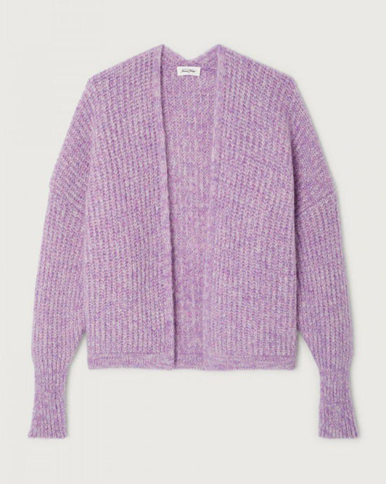 American Vintage East Open Cardi in Lilas Mouline 