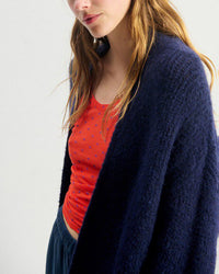 American Vintage East Open Cardigan in Navy Chine 3 - Bliss Boutiques