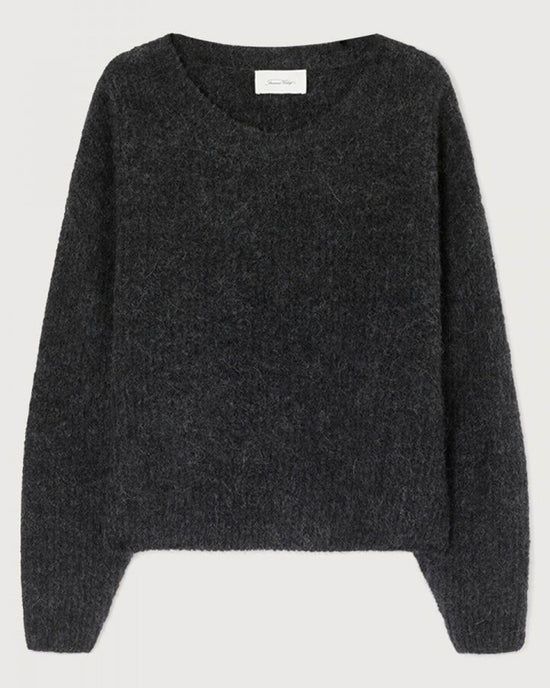 American Vintage Clothing East Round Neck Sweater in Anthracite Chine