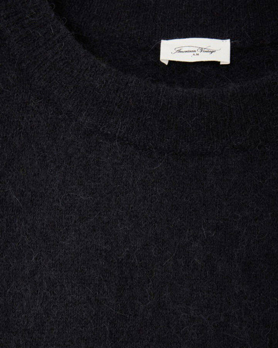 American Vintage Clothing Vito Boatneck Sweater in Noir