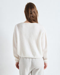 American Vintage Vito Button Cardi in Blanc 4 - Bliss Boutiques