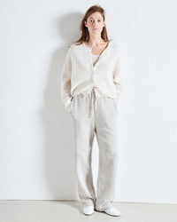 American Vintage Vito Button Cardi in Blanc 2 - Bliss Boutiques