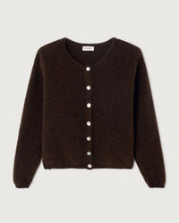 American Vintage Vito Button Cardi in Cafe Chine 5 - Bliss Boutiques