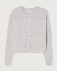 American Vintage Vito Button Cardi in Gris Clair 5 - Bliss Boutiques