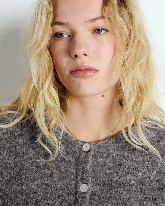 American Vintage Vito Cardigan in Acier Chine 