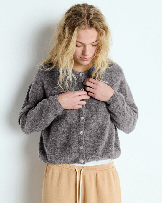 American Vintage Vito Cardigan in Acier Chine 