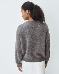 American Vintage Vito Crewneck Sweater in Acier Chine 