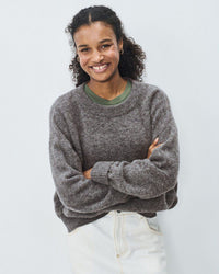 American Vintage Vito Crewneck Sweater in Acier Chine 
