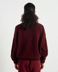 American Vintage Vito Crewneck Sweater in Grenat Chine 