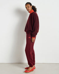 American Vintage Vito Crewneck Sweater in Grenat Chine 