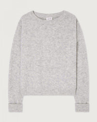 American Vintage Vito Crewneck Sweater in Gris Clair Chine 