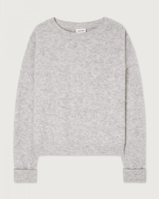 American Vintage Vito Crewneck Sweater in Gris Clair Chine 