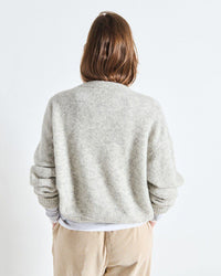 American Vintage Vito Crewneck Sweater in Gris Clair Chine 