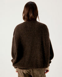 American Vintage Vito Onesize Crewneck Sweater in Cafe Chine 5 - Bliss Boutiques