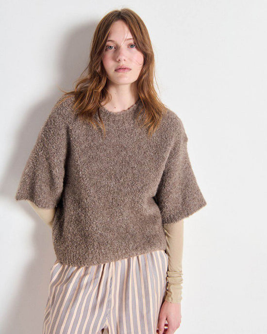 American Vintage Zolly Tee Sweater in Taupe 